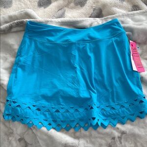 Lilly Pulitzer Turquoise Theah Skort UPF 50 size small